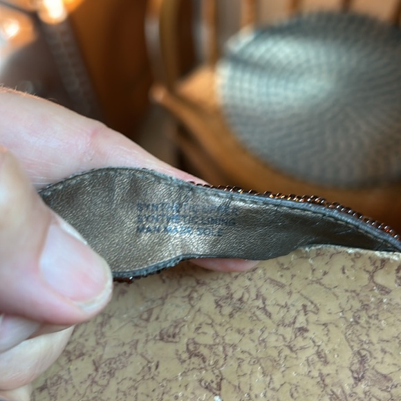 Kenneth Cole Reaction brown and turquoise beaded sandals - sz 8 - Picture 7 of 9